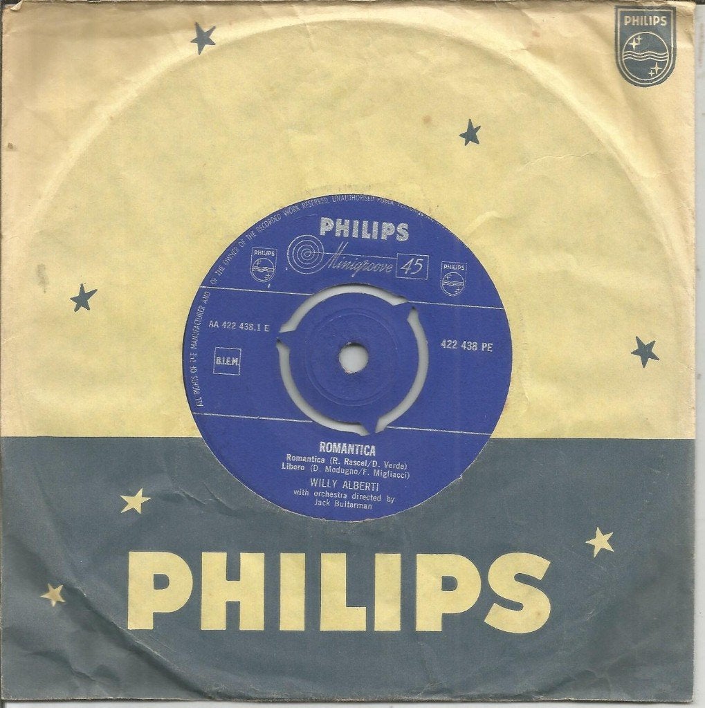 Willy Alberti – Romantica (1960), Cd's en Dvd's, Gebruikt, 7 inch, Ophalen of Verzenden, Levenslied of Smartlap