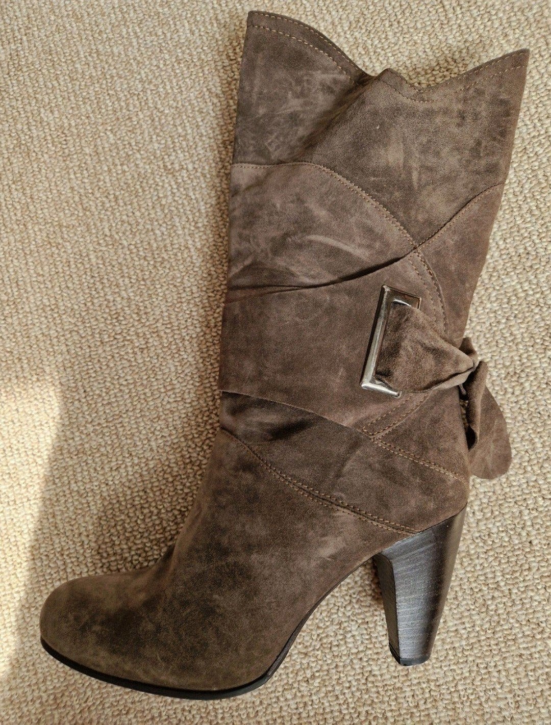 elegante suède laarzen, mt 40, ns PROGETTO GLAM, Hoge laarzen, Bruin, Glam Progetto, Ophalen of Verzenden