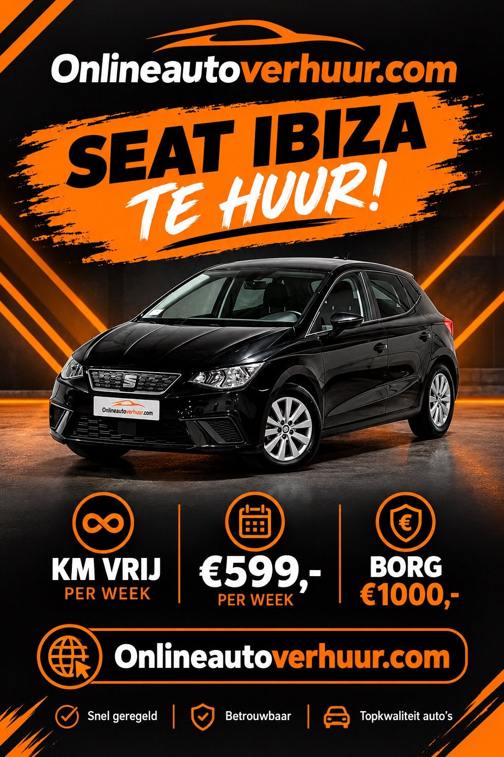 KILOMETER VRIJ AUTO HUREN, Bedrijf, Te koop