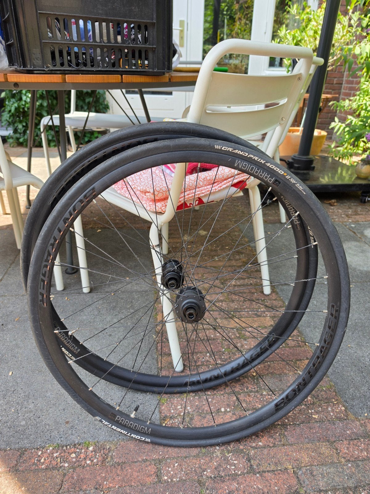 Bontrager paradigm wielset met grandprix 4000 s2 banden 28mm, Zo goed als nieuw, Bontrager, Racefiets, Ophalen