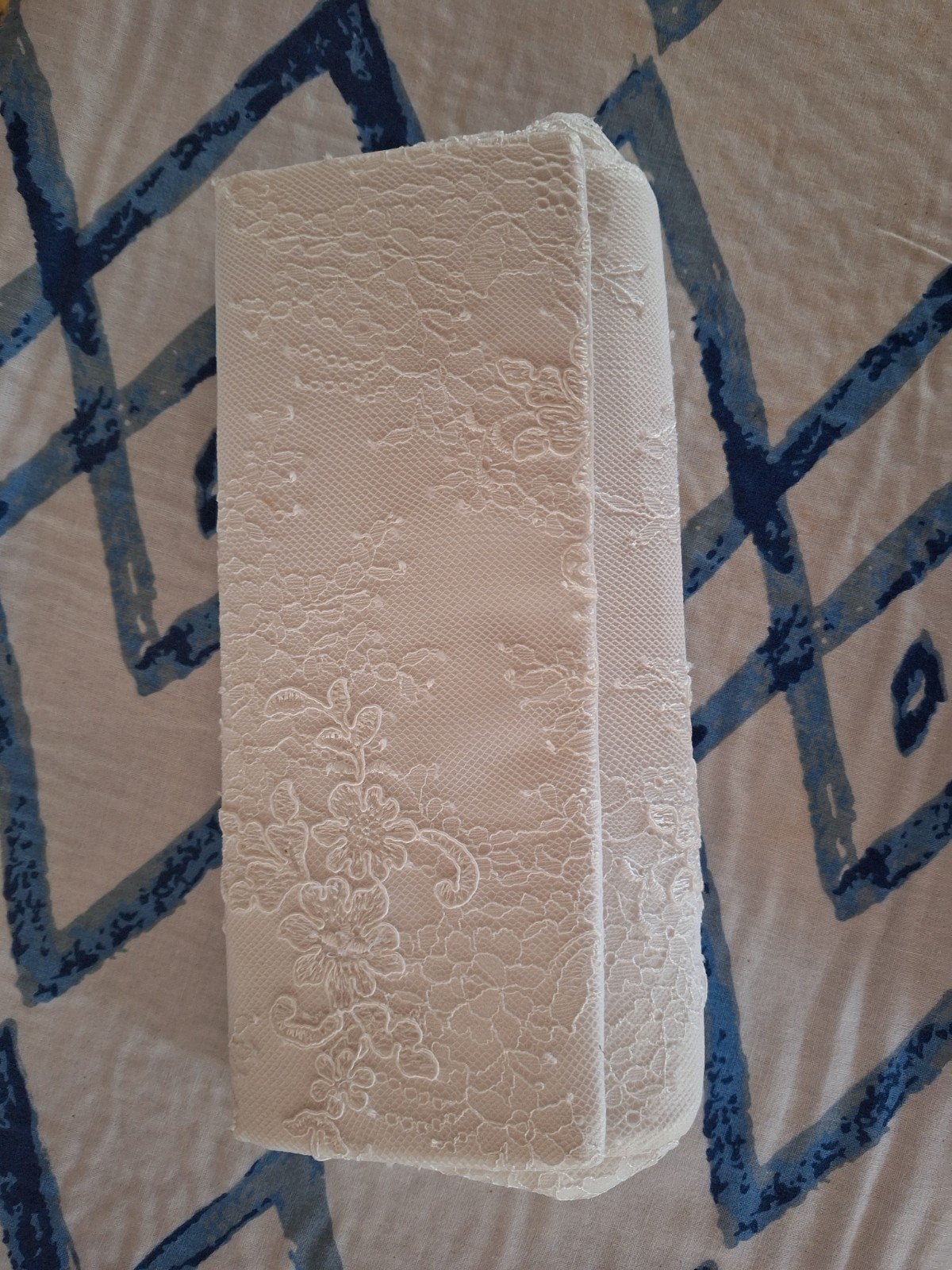 Bianco Evento Kanten Bruidstasje / Clutch Ivoor/Crème, Ophalen of Verzenden, Zo goed als nieuw, Wit, Overige typen