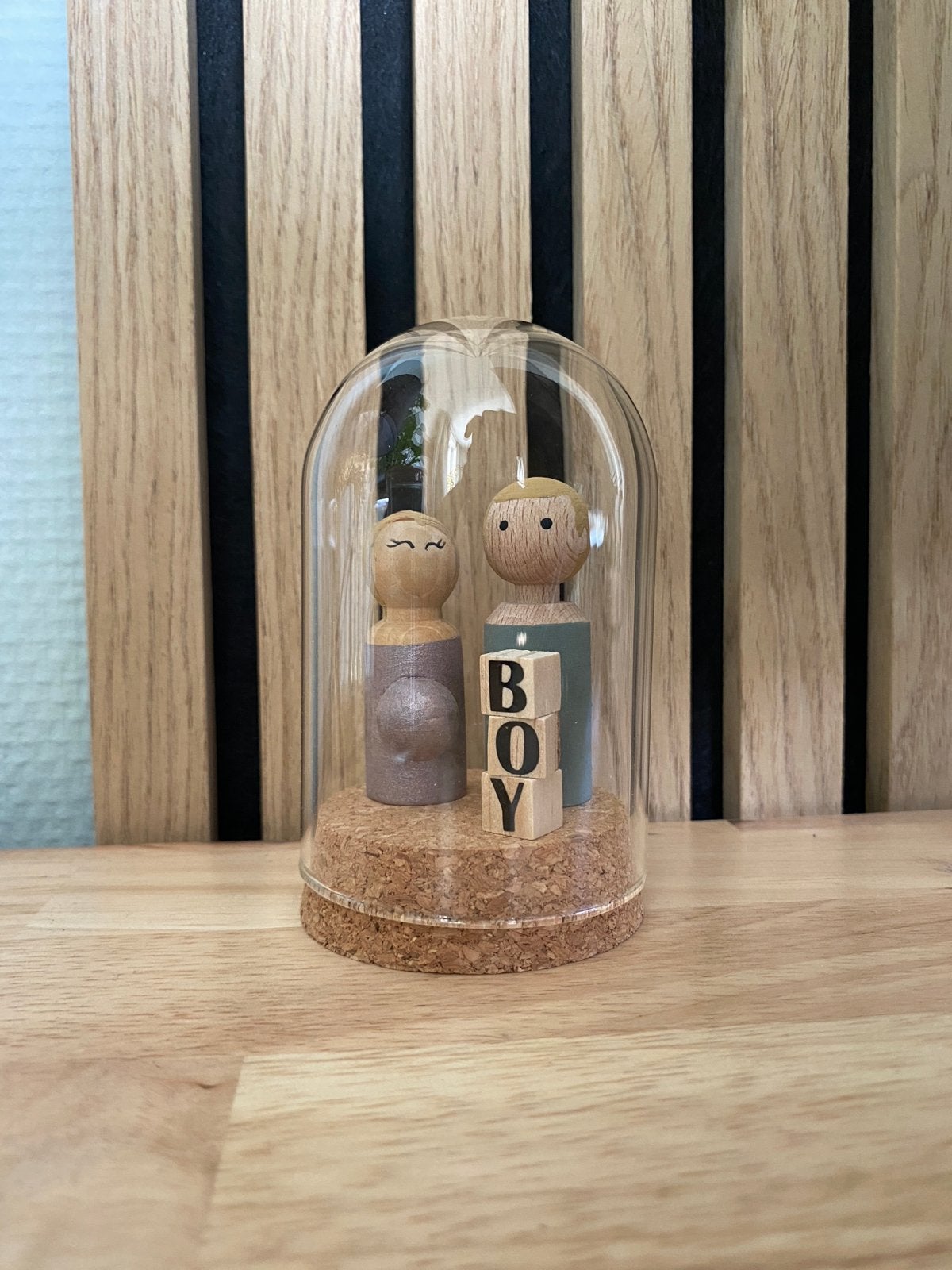 Mini stolp met zwanger stel - Gepersonaliseerd cadeau, Ophalen of Verzenden, Nieuw, Kraamcadeau