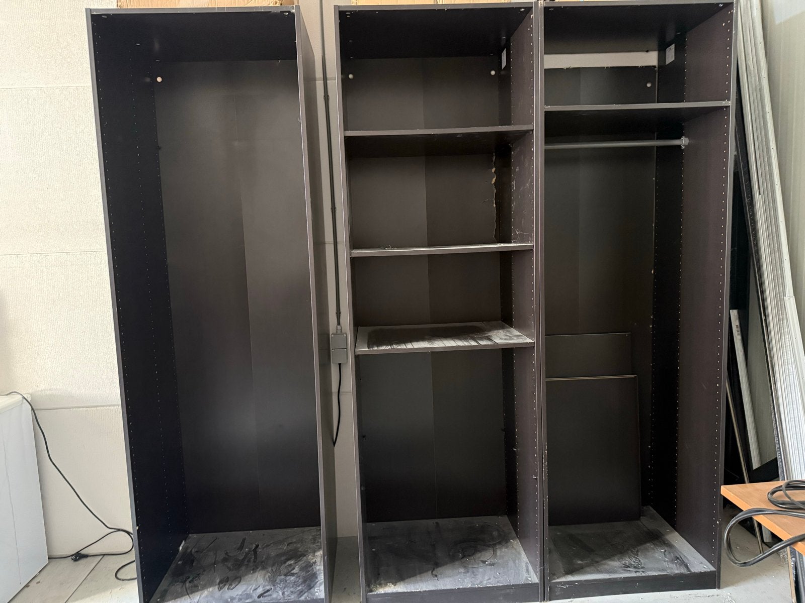 €30,- Ikea Pax Kast Zwart  6 planken +roede opknapper), Huis en Inrichting, Kasten | Kledingkasten, Ophalen, Met plank(en), Gebruikt