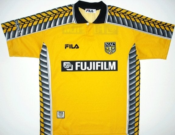 Gezocht: NAC Thuisshirt 1998-1999 (L/XL), Kleding | Heren, Ophalen of Verzenden, Zo goed als nieuw, Overige maten, Geel