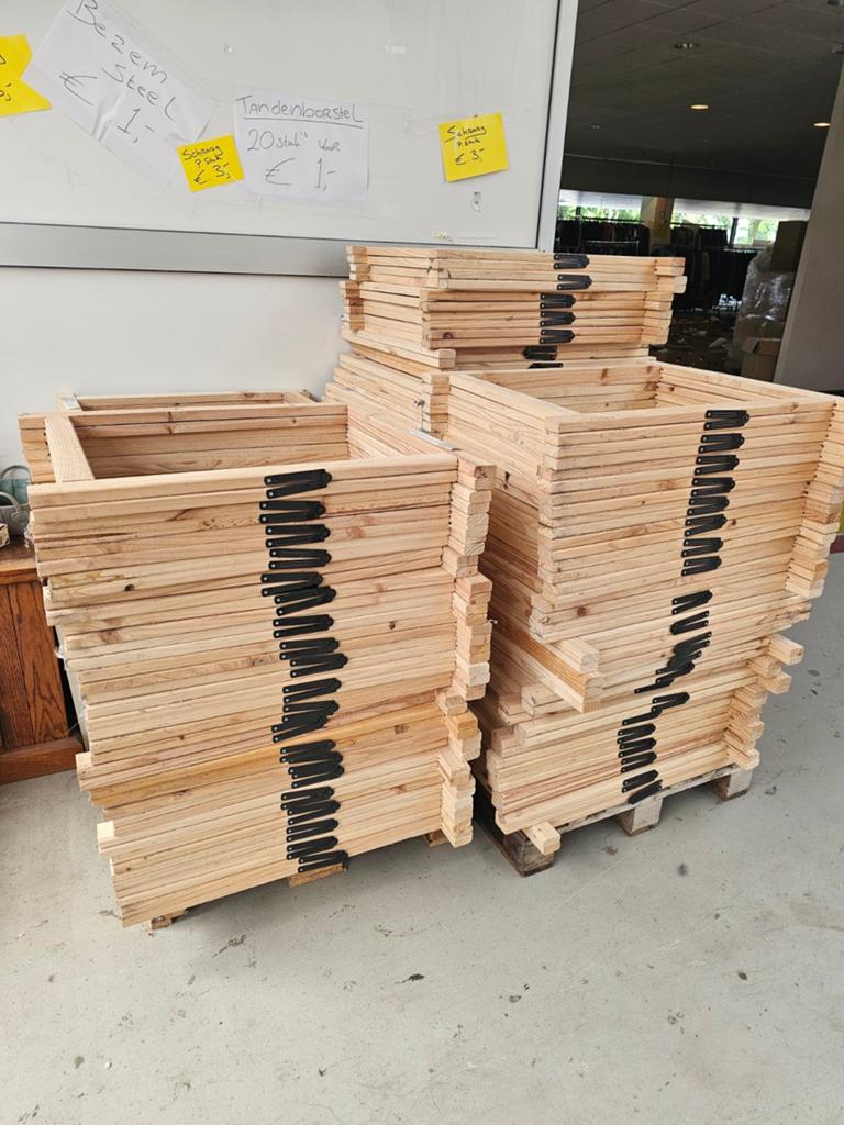 Houten schragen te koop - Ideaal voor werkbank of tafel, Gebruikt, 25 tot 50 mm, Overige typen, Ophalen of Verzenden