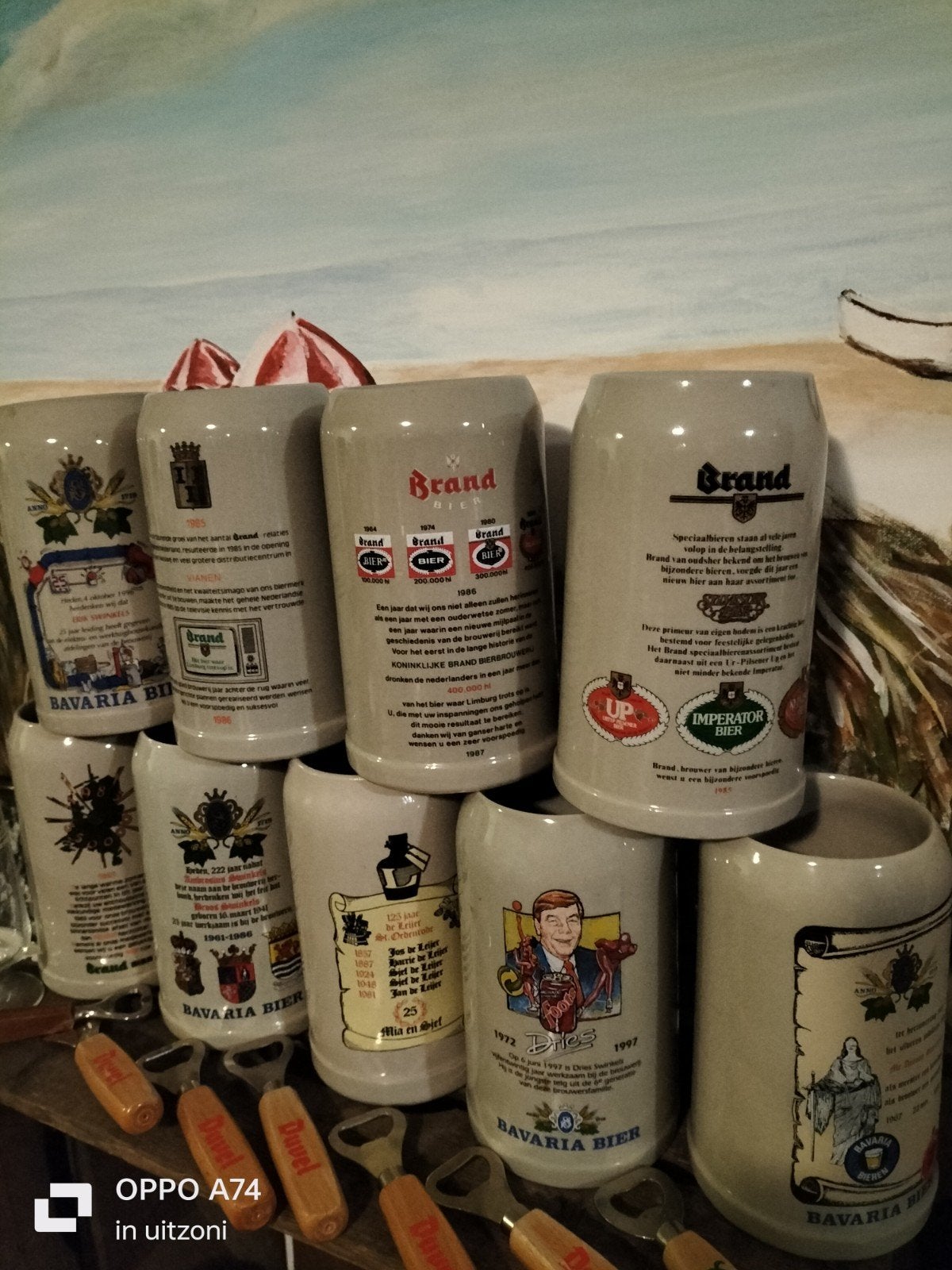 10 bierpullen: 5 Bavaria en 5 Brand - in goede staat, Verzamelen, Biermerken, Ophalen of Verzenden, Gebruikt, Bavaria