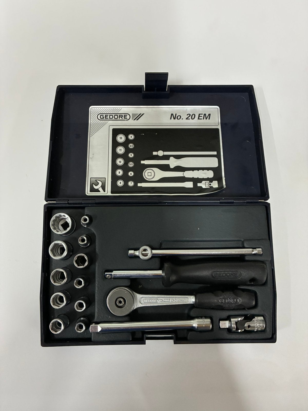 Gedore 20 em 1/4 doppenset, Auto diversen, Autogereedschap, Ophalen of Verzenden, Zo goed als nieuw