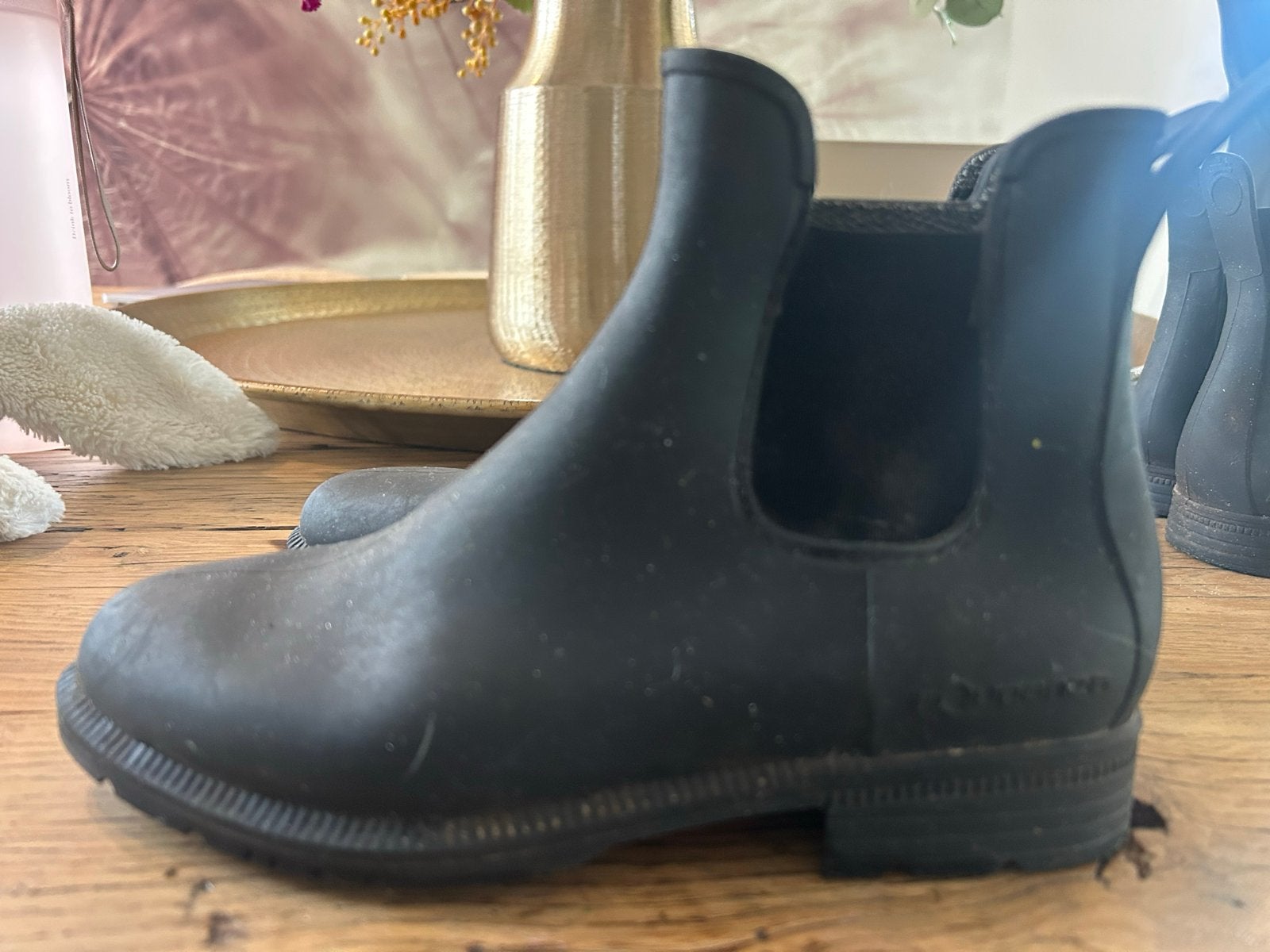 Zwart rubberen stalschoenen maat 35, Dieren en Toebehoren, Ophalen, Dressuur, Schoeisel