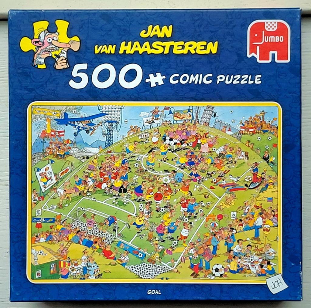 Jan van Haasteren puzzel Goal Voetbal 500 compleet, Ophalen of Verzenden, 500 t/m 1500 stukjes, Zo goed als nieuw, Legpuzzel
