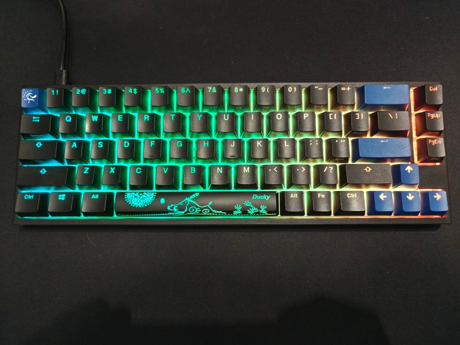 Ducky One 2 SF 65% RGB Toetsenbord Cherry MX Red, Computers en Software, Gebruikt, Ophalen of Verzenden, Qwerty, Ducky