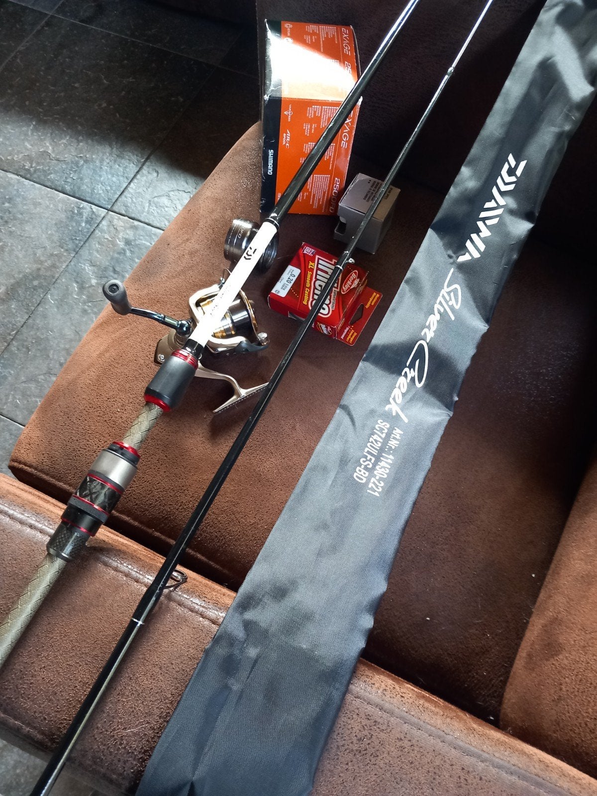 Daiwa Silvercreek 2,20 m nieuw incl Shimano 2500 FD molen, Ophalen of Verzenden, Zo goed als nieuw, Complete set