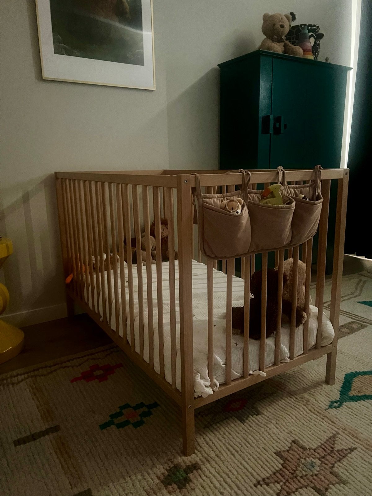 IKEA SNIGLAR Babybedje - Beuken, 60x120 cm, Kinderen en Baby's, Babywiegjes en Ledikanten, Ophalen, Zo goed als nieuw, Ledikant