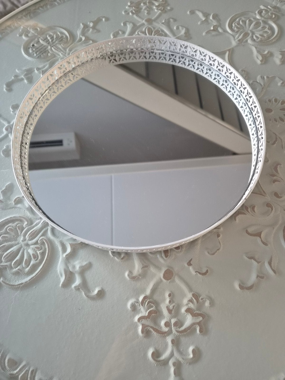 Nieuw dienblad met spiegel, Ophalen, Minder dan 50 cm, Rond, Nieuw