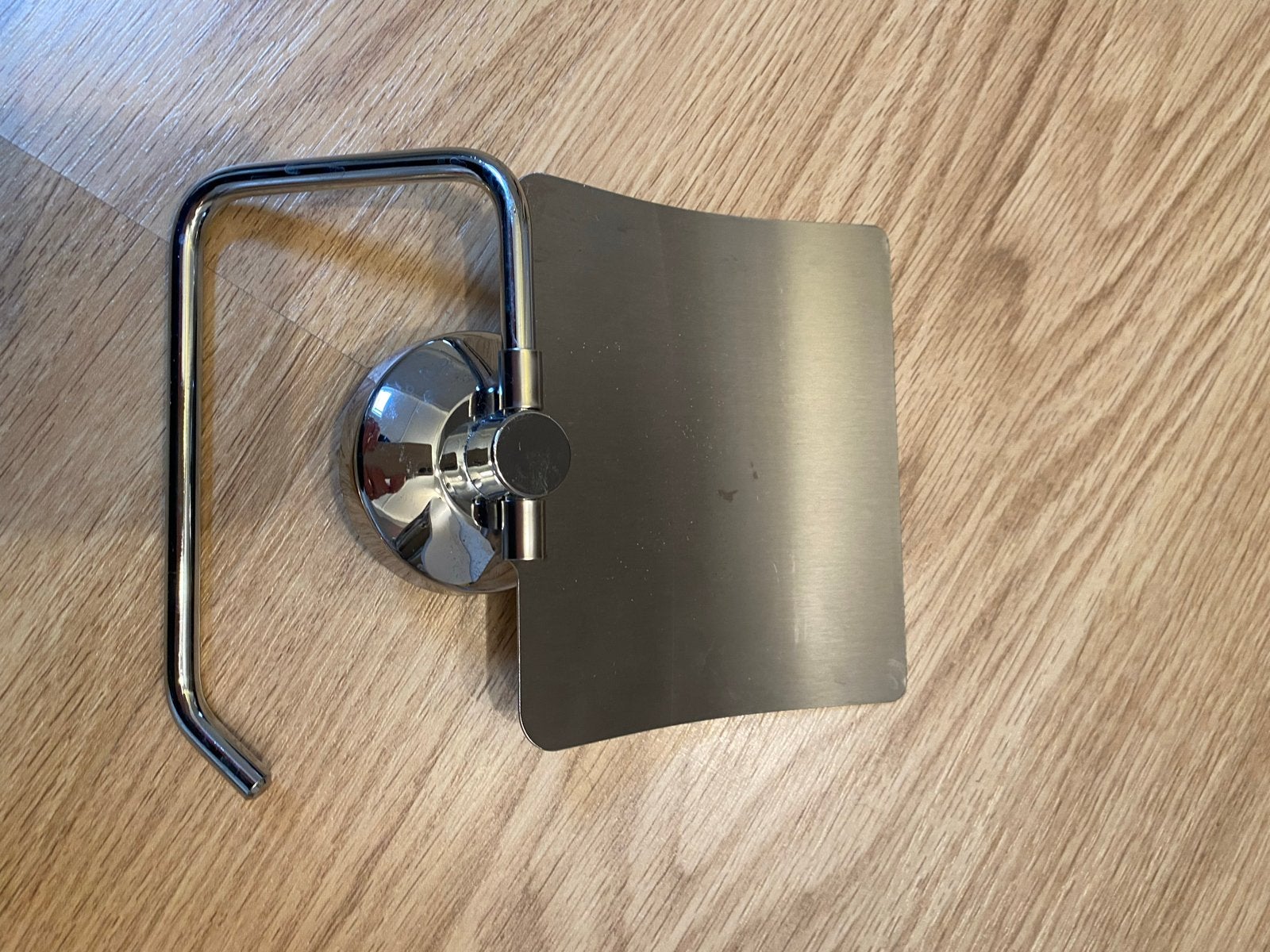 Wc rol houder met zuignap, Ophalen of Verzenden, Gebruikt, Grijs, Handdoekenrek