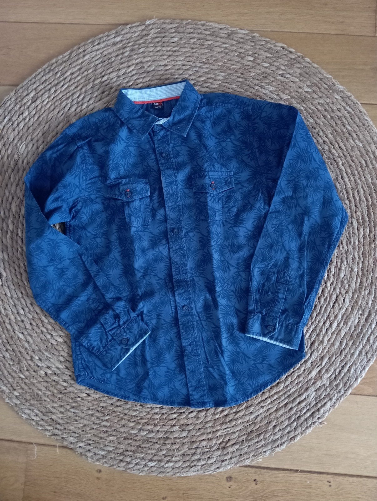 SoHo blauwe blouse met steden backprint | maat 146/152, Kinderen en Baby's, Kinderkleding | Maat 146, Ophalen of Verzenden, SoHo