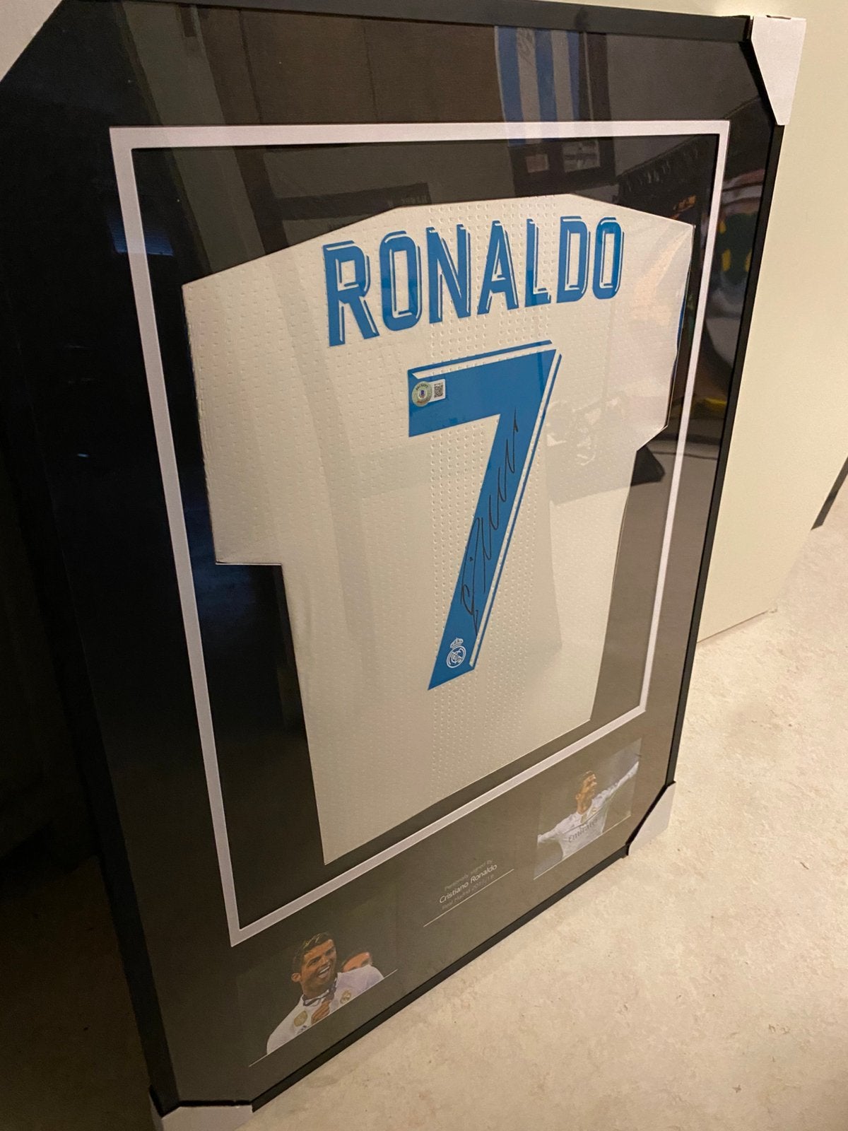 Gesigneerd Cristiano Ronaldo Real Madrid Shirt Beckett COA, Verzamelen, Ophalen of Verzenden, Zo goed als nieuw, Buitenlandse clubs