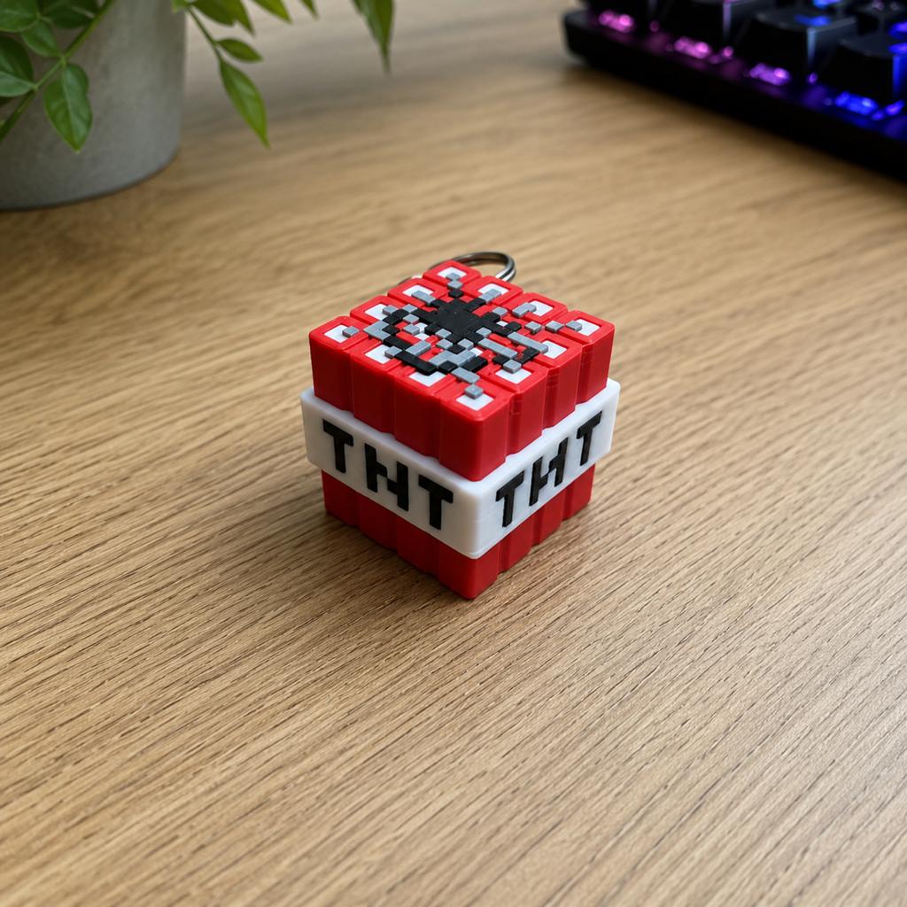 Minecraft TNT Block Sleutelhanger - Perfect voor Fans!, Ophalen of Verzenden, Nieuw, Merk