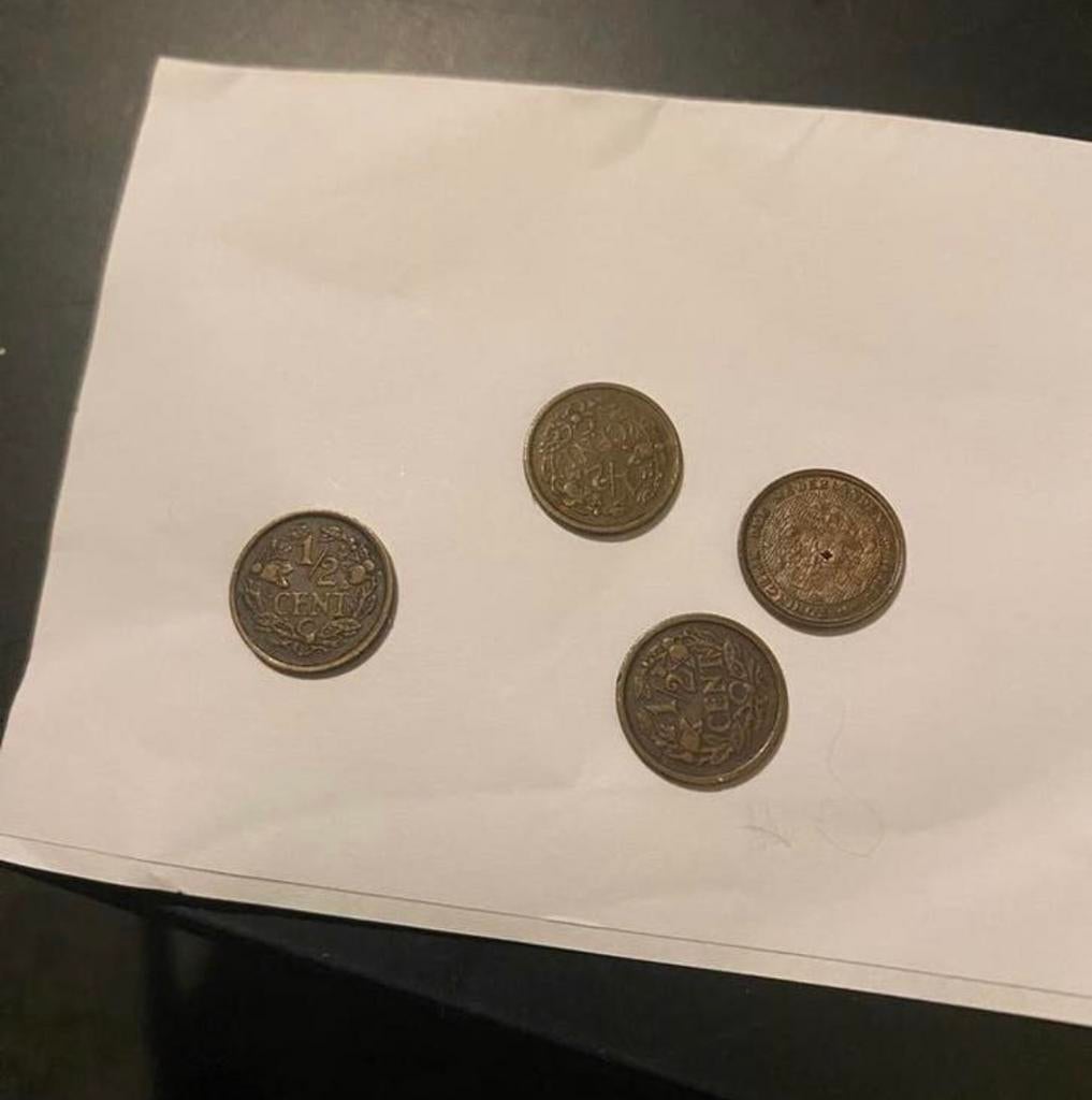 4x Halve Cent Nederland 1936 - Wilhelmina - Verzamelaars, Ophalen of Verzenden, Koningin Wilhelmina, Overige waardes, Setje