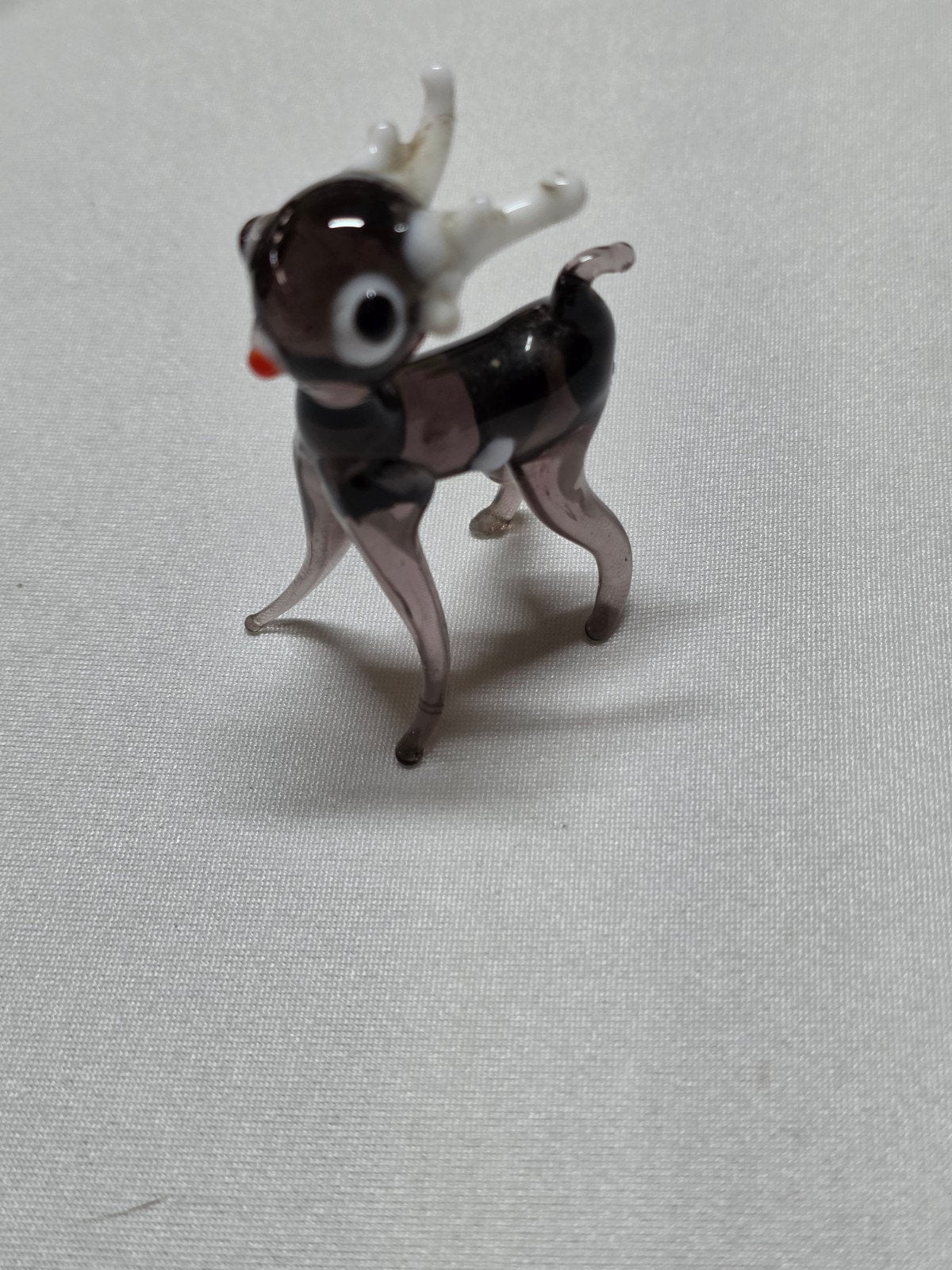Glazen beeldje van een hertje, Ophalen of Verzenden, Zo goed als nieuw, Hond of Kat, Beeldje of Figuurtje