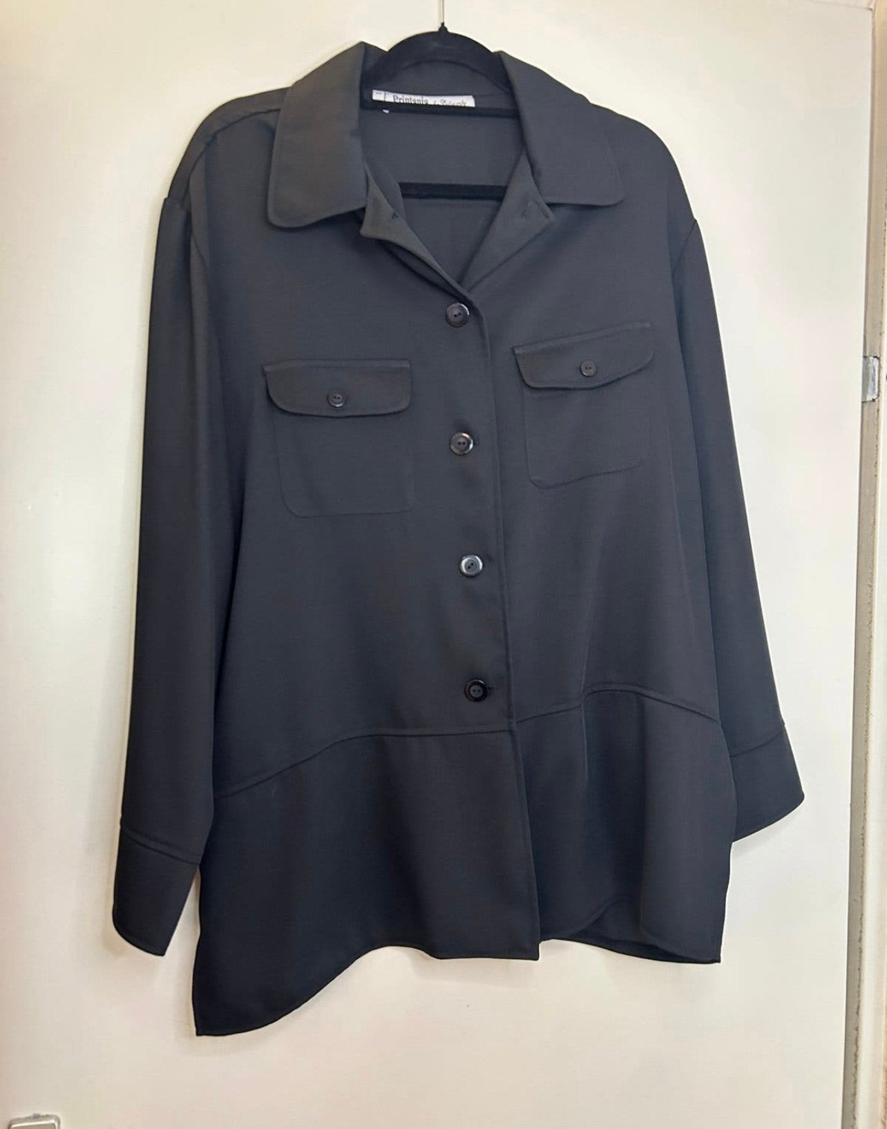 Zwart vintage dames overhemd | blouse | maat XXL, Ophalen of Verzenden, Zo goed als nieuw, Maat 46/48 (XL) of groter, Zwart