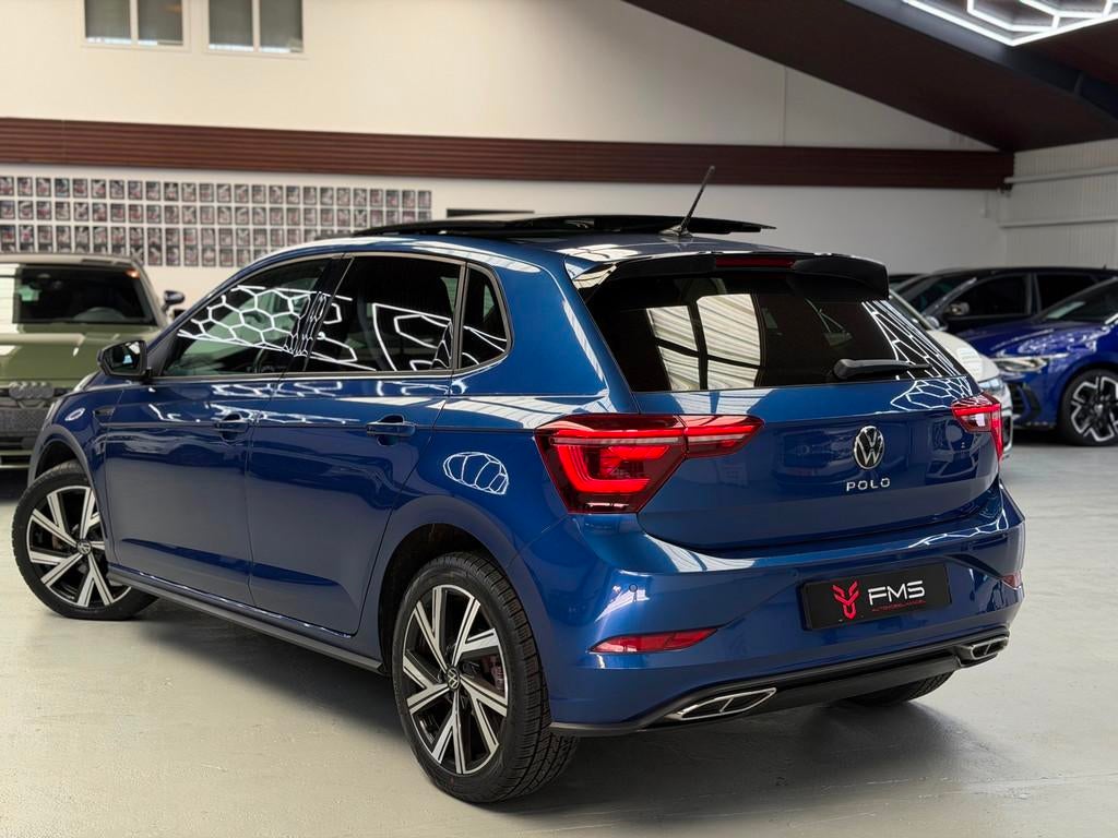 Volkswagen Polo 1.0 TSI 2x R-Line Panorama Camera CarPlay, Stof, Gebruikt, Zwart, Met garantie (alle)