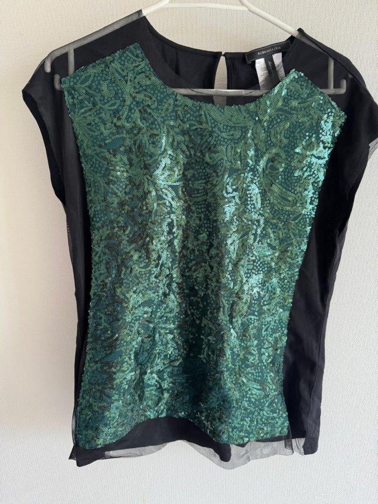 Mooi BCBG T-shirt met pailletten – maat M, Maat 38/40 (M), Overige kleuren, BCBG MaxAzria, Ophalen of Verzenden