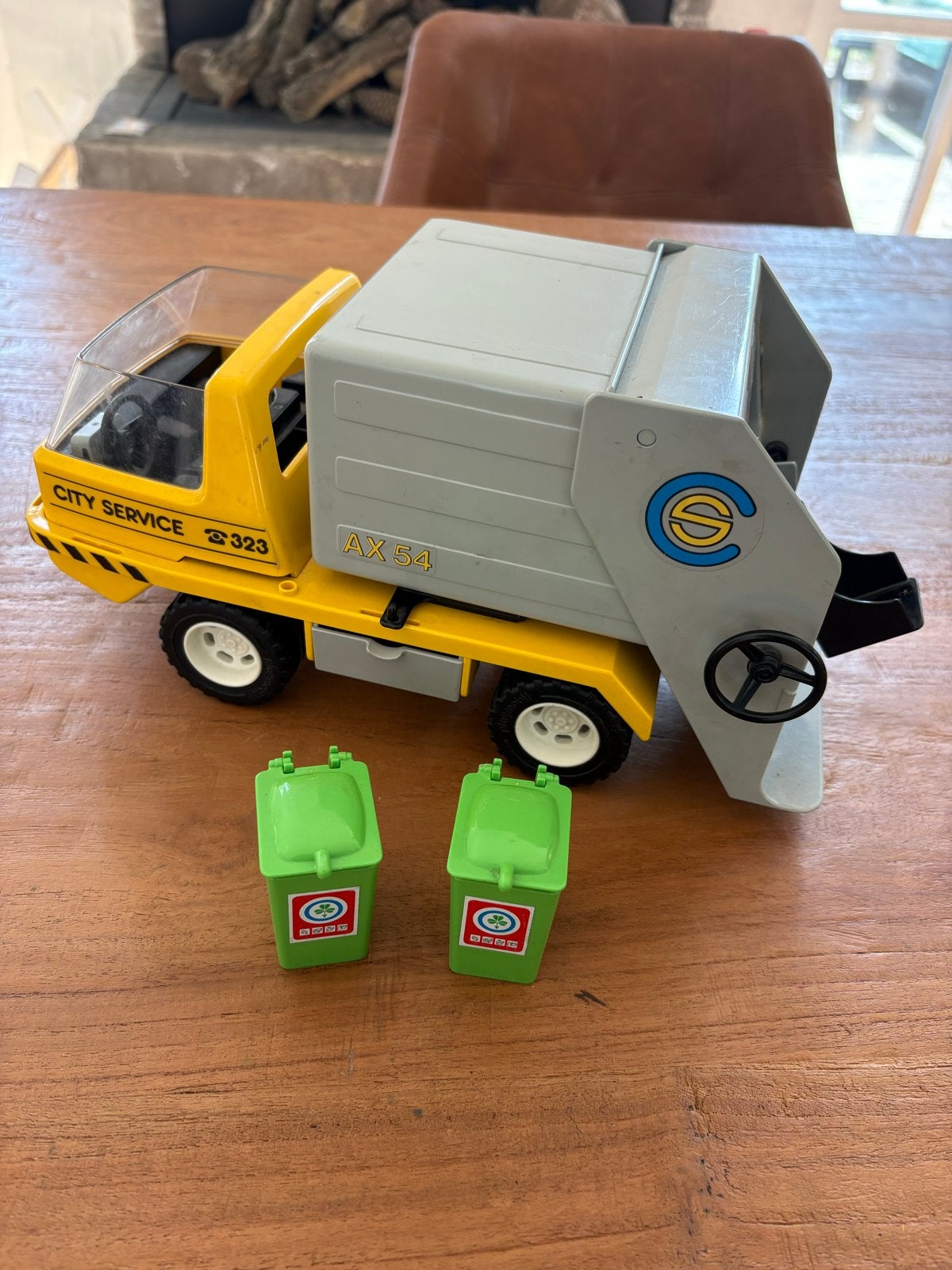 Playmobil Vuilniswagen met 2 containers, Ophalen of Verzenden, Zo goed als nieuw
