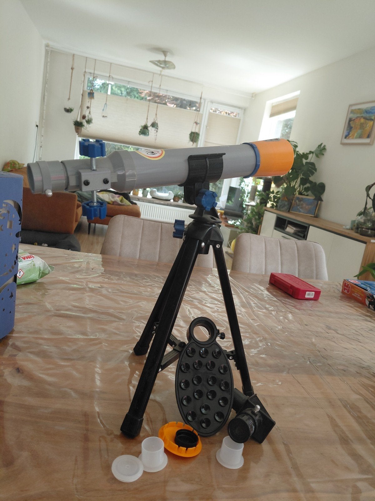 Telescoop voor kinderen, Audio, Tv en Foto, Optische apparatuur | Telescopen, Ophalen, Zo goed als nieuw, Minder dan 80 mm, Lenzentelescoop (refractor)