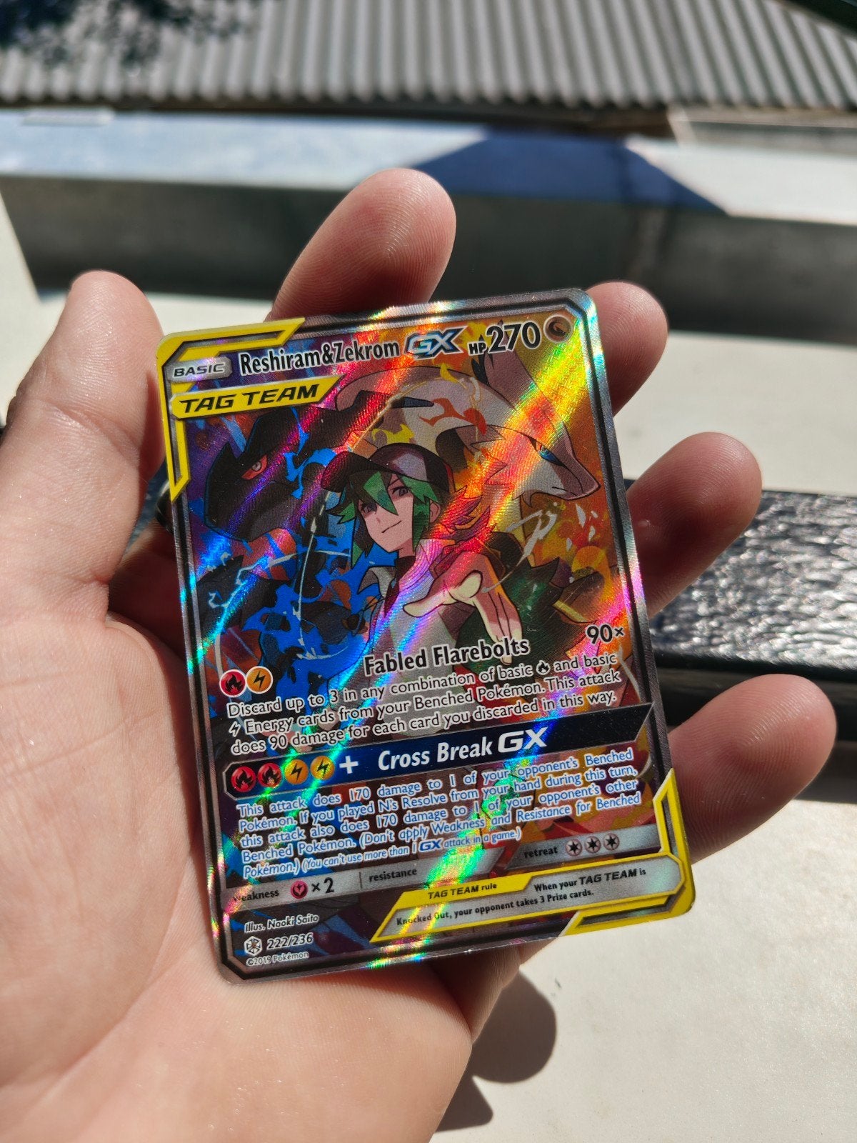 Pokémon Reshiram & Zekrom GX| bieden mogelijk |, Ophalen of Verzenden, Nieuw, Losse kaart, Foil