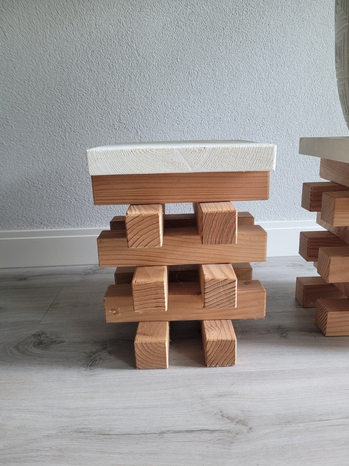 bijzettafel  /zuiltjes, Huis en Inrichting, Tafels | Bijzettafels, Ophalen of Verzenden, Vierkant, Minder dan 55 cm, Minder dan 45 cm