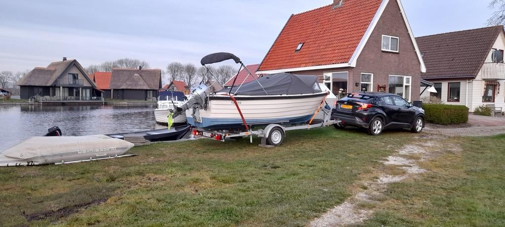 Corsiva 530 sloep met trailer, Watersport en Boten, Sloepen, Ophalen, 3 tot 6 meter, Buitenboordmotor, Polyester