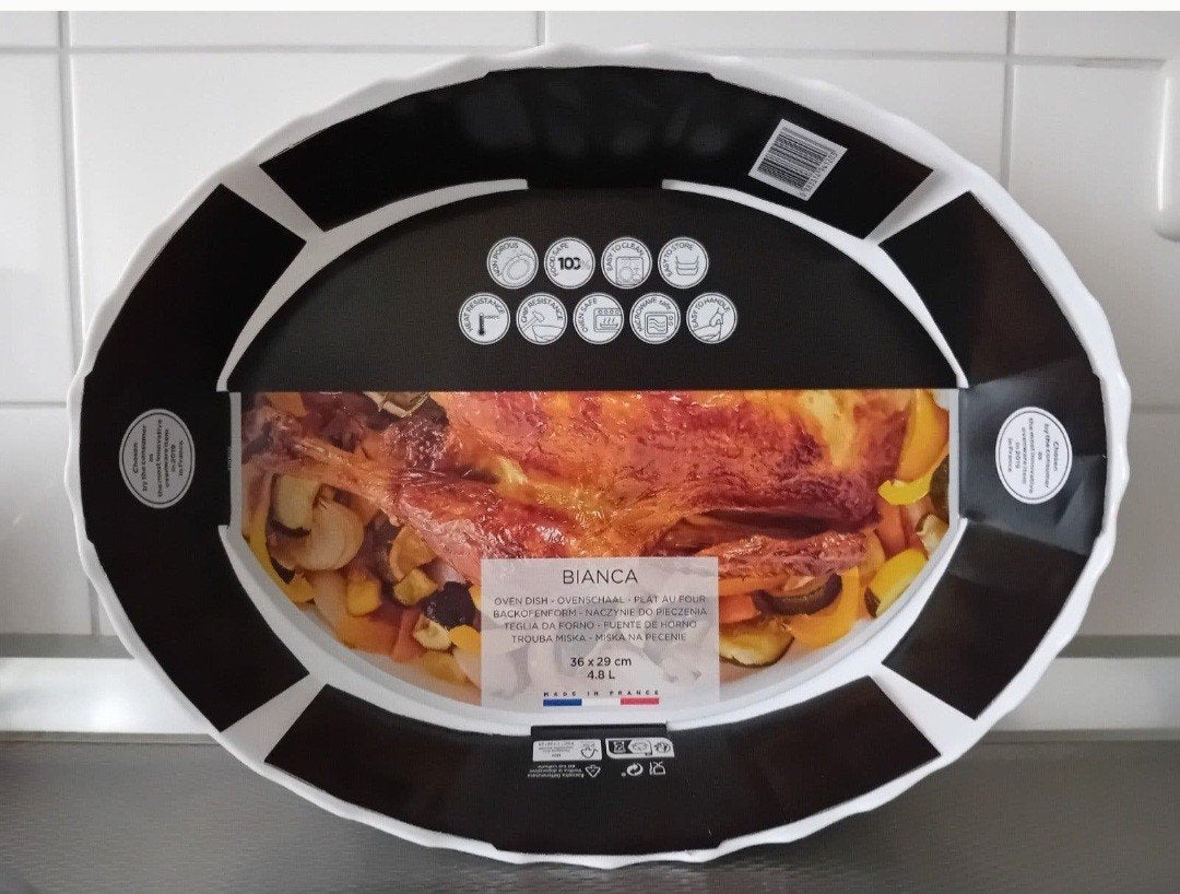 Wit Ovaal Ovenschaal ( 36 x 29 cm ) 4,8 Liter. Nieuw!, Ophalen, Nieuw