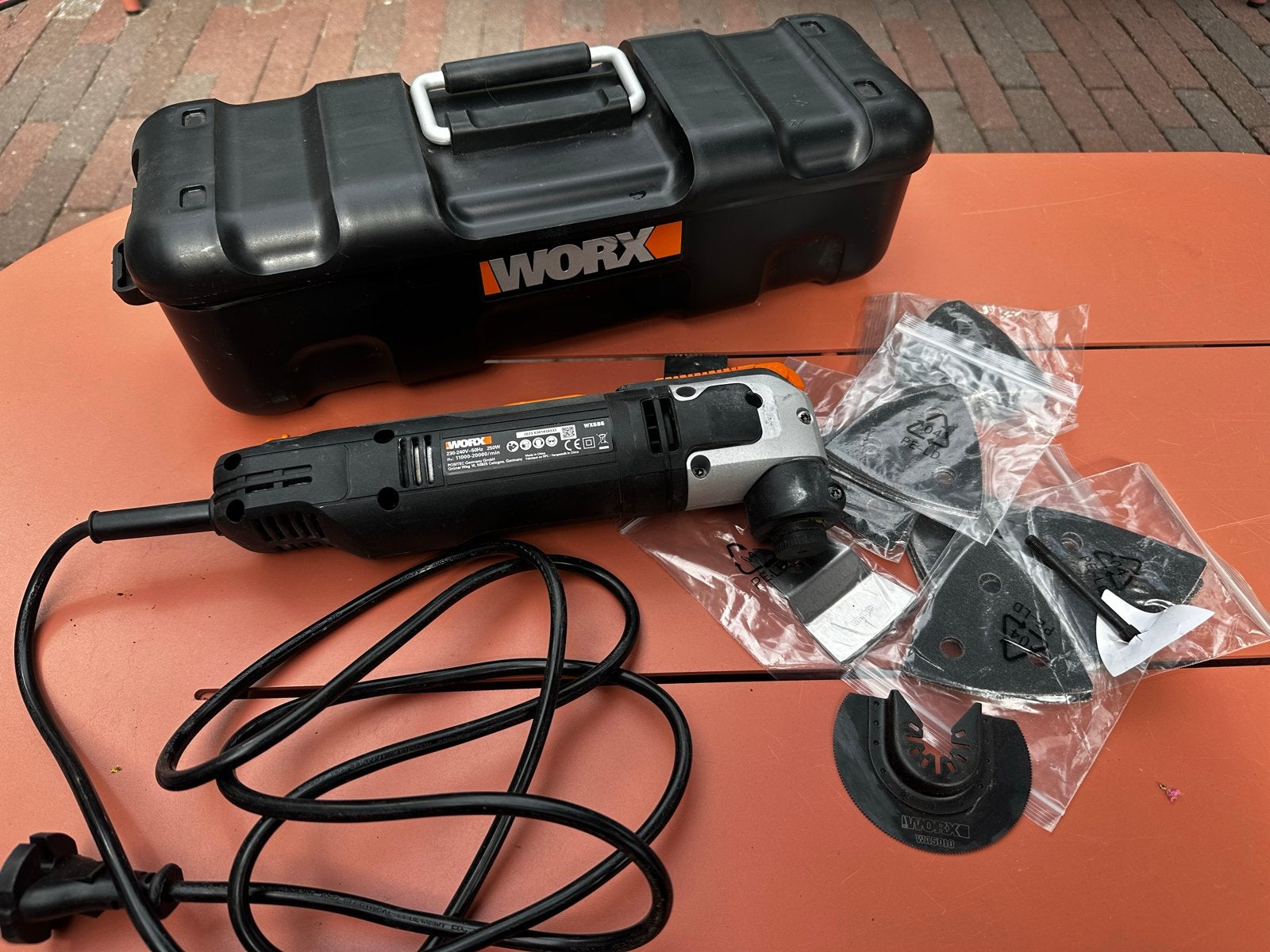 Worx WX686 Multitool met accessoires en koffer, Ophalen, Zo goed als nieuw