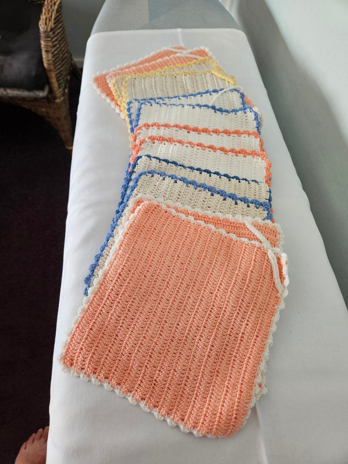 leuke gekleurde gehaakte pannenlappen, Ophalen of Verzenden