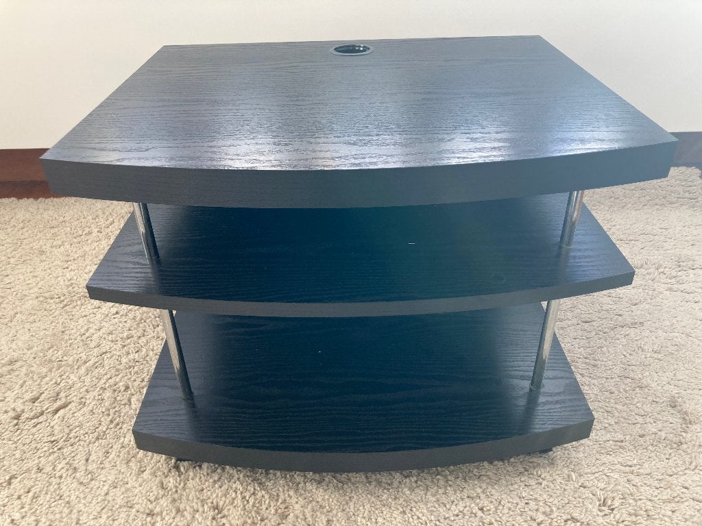 Jan Des Bouvrie laag zwart Sony Design TV tafeltje meubel, Zo goed als nieuw, Jan Des Bouvrie Design, Minder dan 100 cm, 25 tot 50 cm