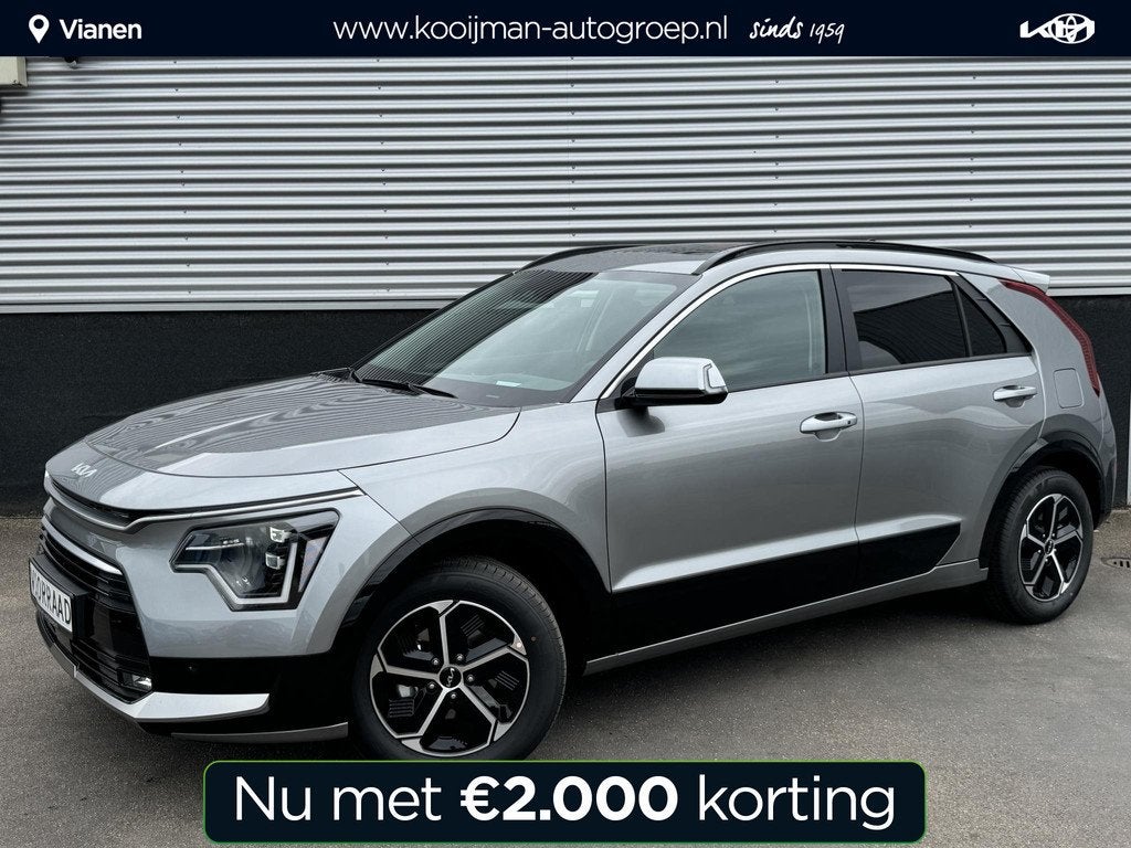 Kia Niro 1.6 GDi Hybrid DynamicPlusLine €2700 Voordeel! AC, 1374 kg, Euro 6, 129 pk, 23 km/l