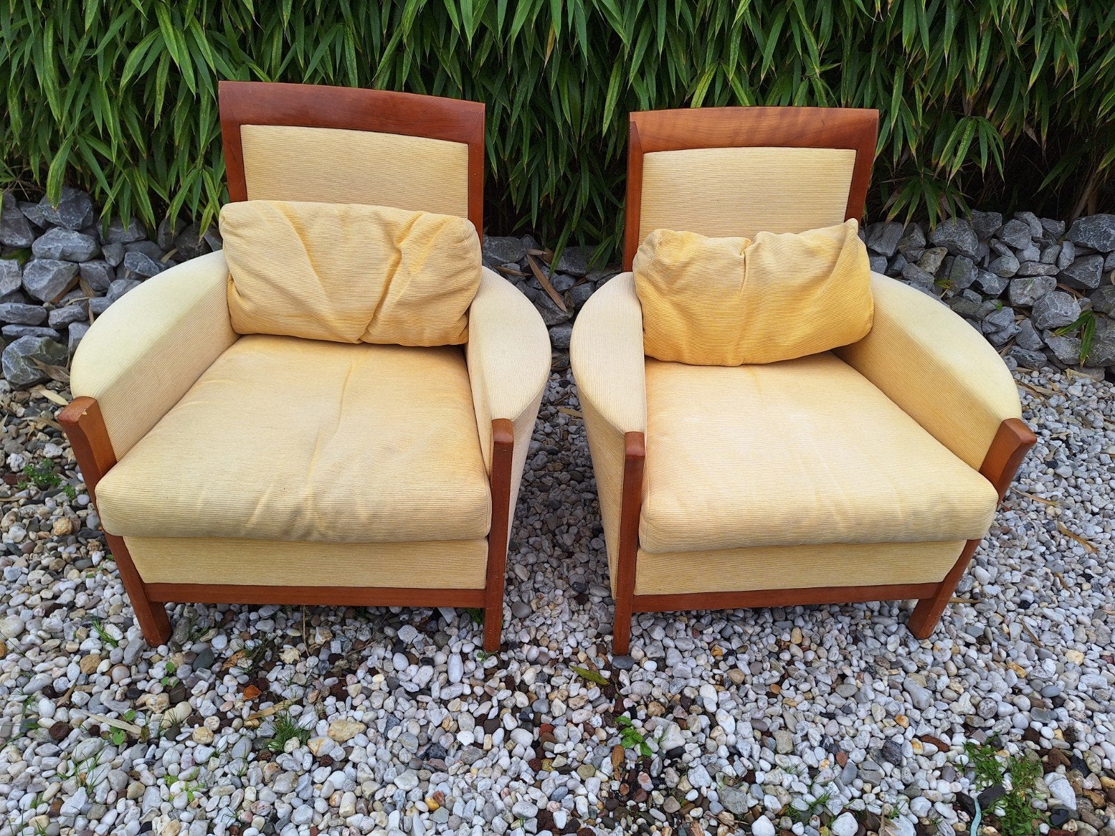 Giorgetti Art Deco Fauteuils (Model 63560) - Umberto Asnago, Ophalen, Hout, Gebruikt, 75 tot 100 cm