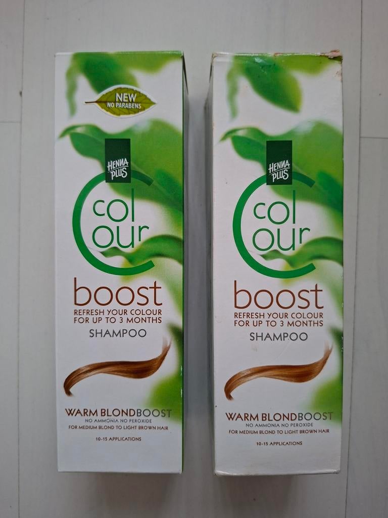 Henna Plus Colour Boost Warm Blondboost Shampoo (2 stuks), Ophalen of Verzenden, Nieuw, Shampoo of Conditioner