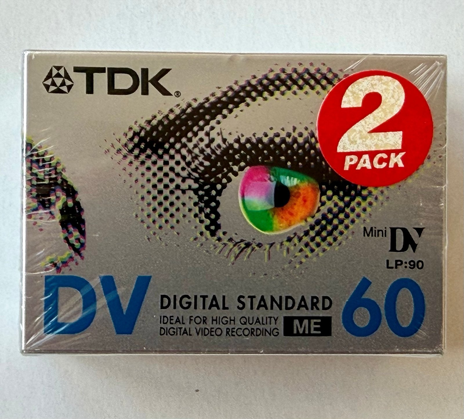 2x TDK MiniDV 60 min Nieuw Sealed Videoband DV Camcorder, Overige merken, Mini dv, Nieuw, Band, Disc of Geheugen