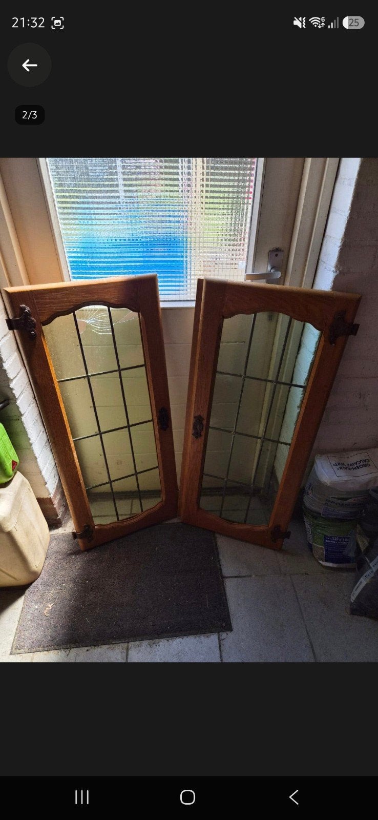 glas in lood kastdeurtjes, Ophalen, Minder dan 80 cm, Glas in lood, Minder dan 80 cm