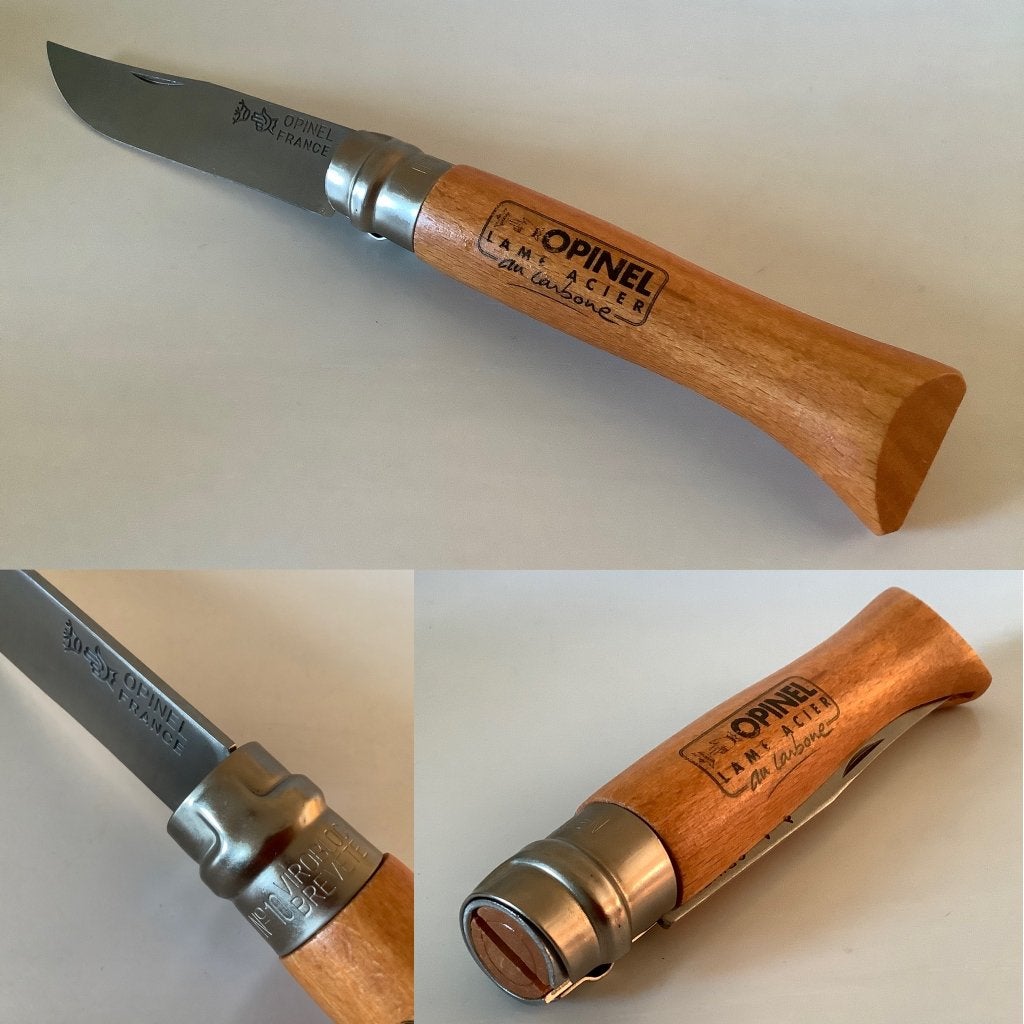 Zakmes OPINEL No. 10 Carbon Virobloc vergrendeling, Caravans en Kamperen, Ophalen of Verzenden, Nieuw