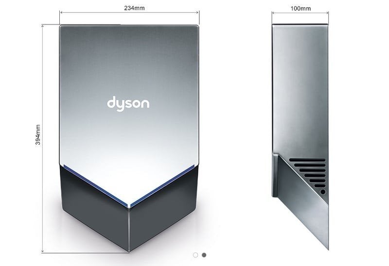 Dyson Airblade HU02 V - Grijs/Nikkel - Handdroger, Ophalen of Verzenden, Nieuw