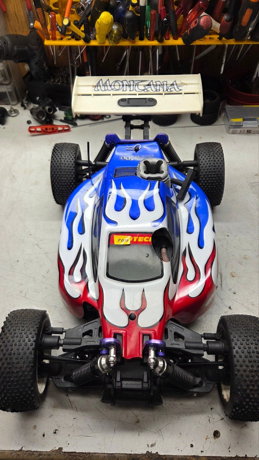 Te koop mooie protech, Gebruikt, Auto offroad, Ophalen of Verzenden, Schaal 1:8