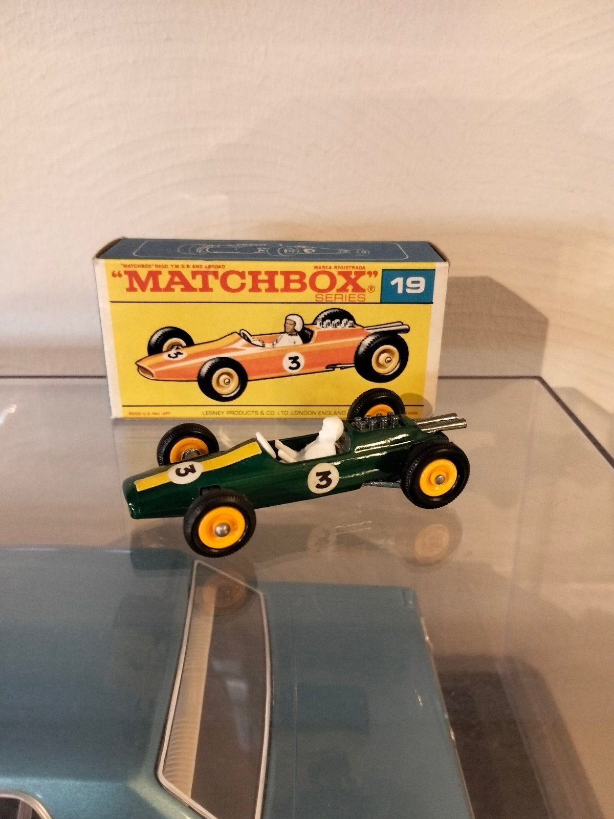 Matchbox ZELDZAMER "ORANJE" E-doosje nr19 LOTUS Racingcar, Ophalen of Verzenden, Zo goed als nieuw, Auto