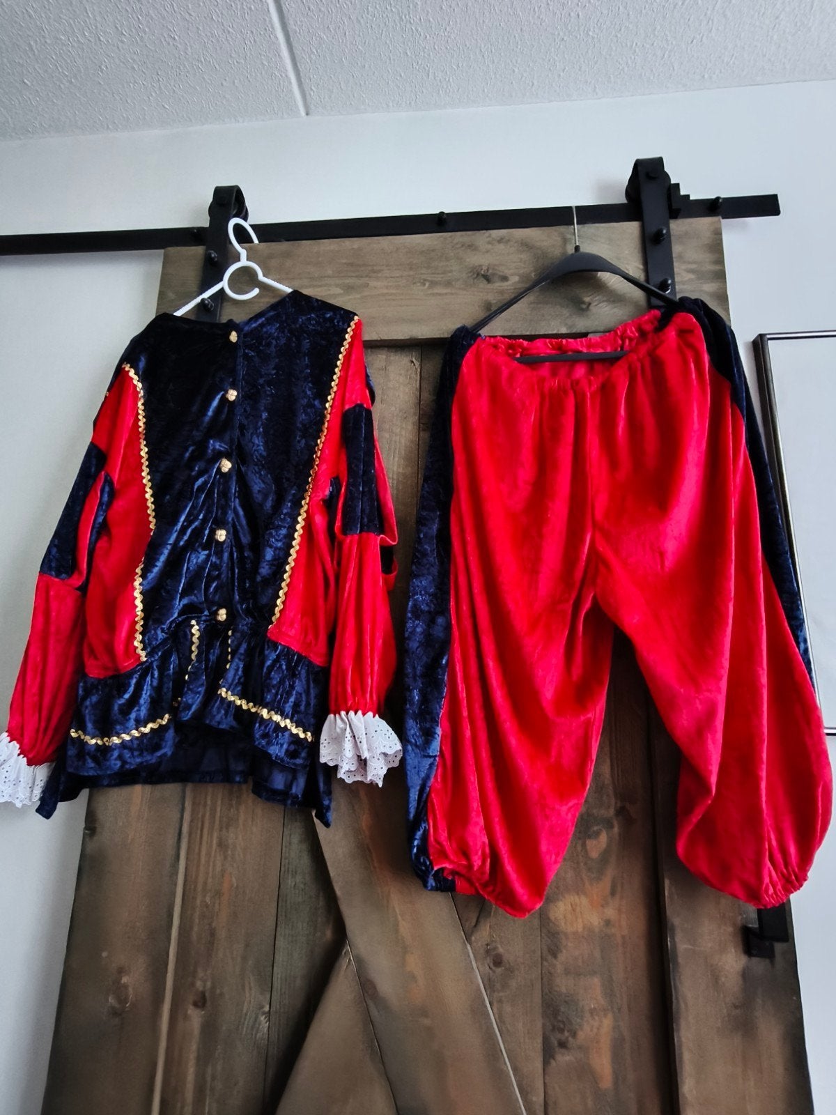 Pietenpak /  - Rood en Blauw Fluweel, Ophalen of Verzenden
