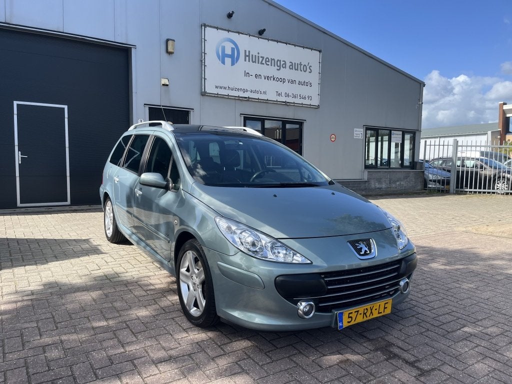 Peugeot 307 SW 2.0 HDiF| PANO| CLIMA| 7PRS| APK:24-07-2027!, Gebruikt, Zwart, 4 cilinders, 7 stoelen