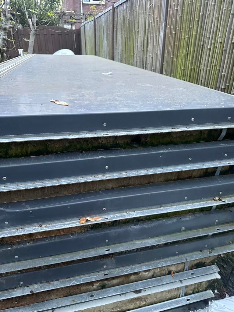 15 stuks Sandwichpanelen 110x360x12cm, Doe-het-zelf en Verbouw, Metalen, Ophalen, Zo goed als nieuw