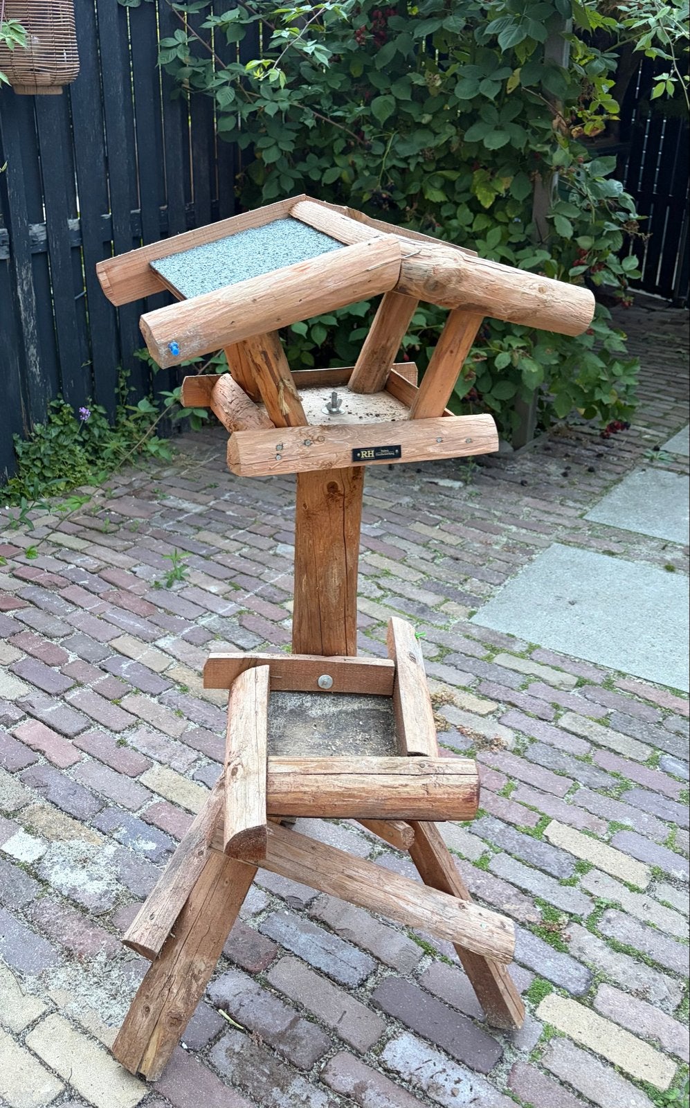 Houten voederhuisje voor vogels, Ophalen, Gebruikt