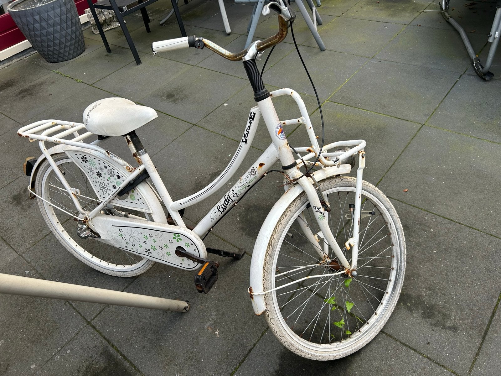 Witte Cindy's transportfiets - Gebruikt, Terugtraprem, Gebruikt, 50 tot 53 cm, Ophalen