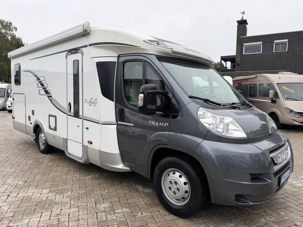 Hymer Tramp Premium 50 Queensbed Garage 2013 Top-Klasse, Caravans en Kamperen, Fiat, Bedrijf, Hymer, Half-integraal